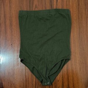 Olive Green Women's bodysuit tube top